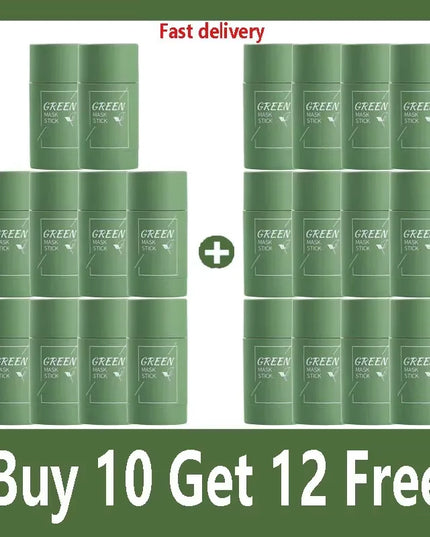 Face Clean Mask Green Tea Cleansing Stick Mask Shrink pores Deep Blackhead Remover facial Cleansing Moisturizing Mask 40g