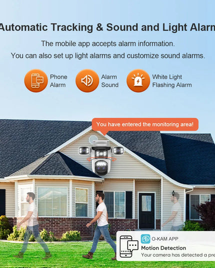 LS VISION 20mp 3 Screens Outdoor Surveillance Camera Wifi Camera 10X Zoom  10k PTZ Auto Tracking Two-way Audio Cctv Cam