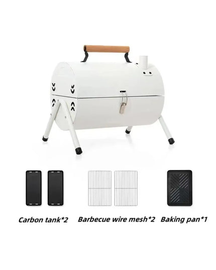 Portable Charcoal Grill Tabletop Outdoor Barbecue Smoker Small BBQ Grill for Outdoor Cooking Backyard Camping Picnics Beach