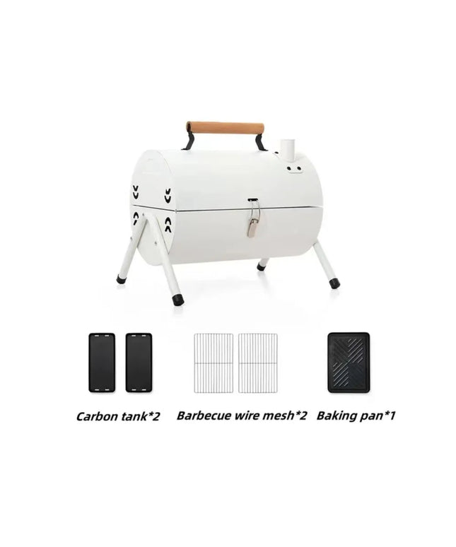 Portable Charcoal Grill Tabletop Outdoor Barbecue Smoker Small BBQ Grill for Outdoor Cooking Backyard Camping Picnics Beach