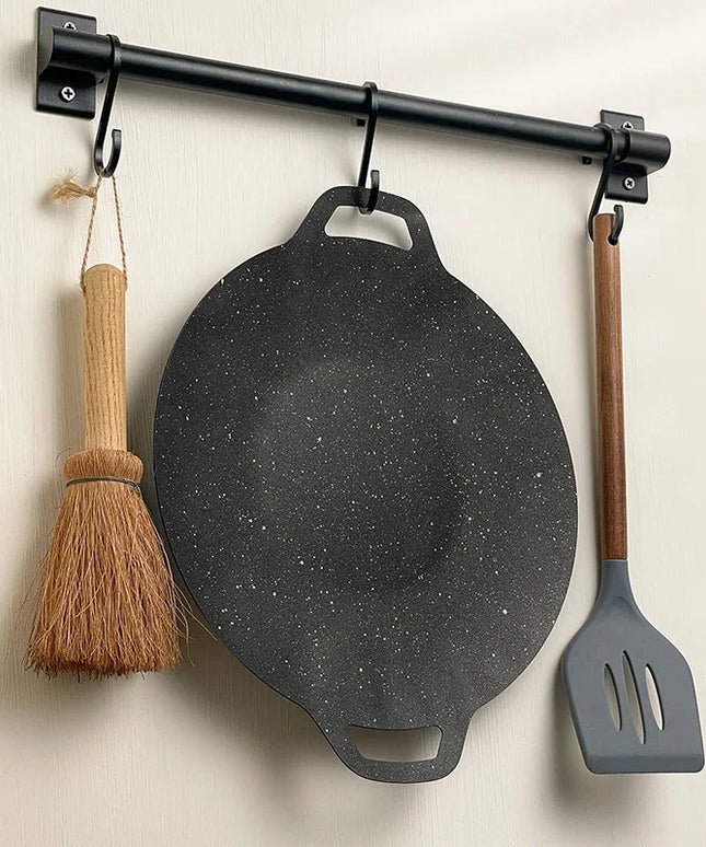 Roasting Round Pans Korean Aluminum Nonstick Grill Top Griddle Pan Bbq Fry Grill Outdoor Cast Iron Barbecue Griddles Grill Pans