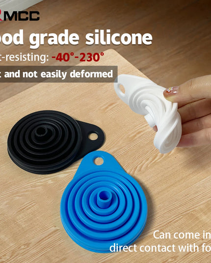 2Pcs Foldable Car Engine Funnel Silicone Liquid Funnel Washer Engine Oil Petrol Change Tools for Motorcycle Car Acesssories