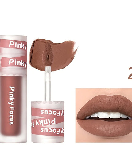 Matte Lip Gloss - Smudge-resistant, non-stick cup waterproof and sweatproof, long-lasting matte silky velvet lip gloss