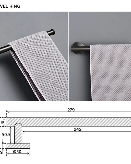 Bagnolux Stainless Steel Gun Gray Black Polished Chrome Brushed Gold Hanger Hook Towel Bar Paper Holder Bathroom Accessories