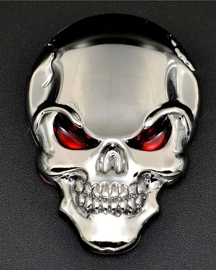 2pcs Skull Pirate Skeleton Buccaneer Head Skull 3D Metal Car Body Sticker Auto Rear Emblem Badge Decal
