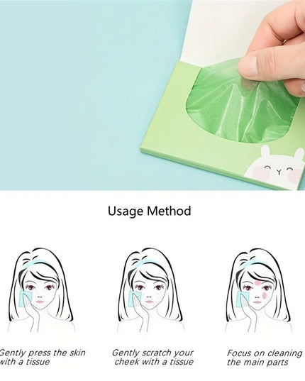 100 Pieces Of Oil Blotting Papers For Long-Lasting Effective Deep Pore Oil Control, Gentle Instant Oil Control For Face