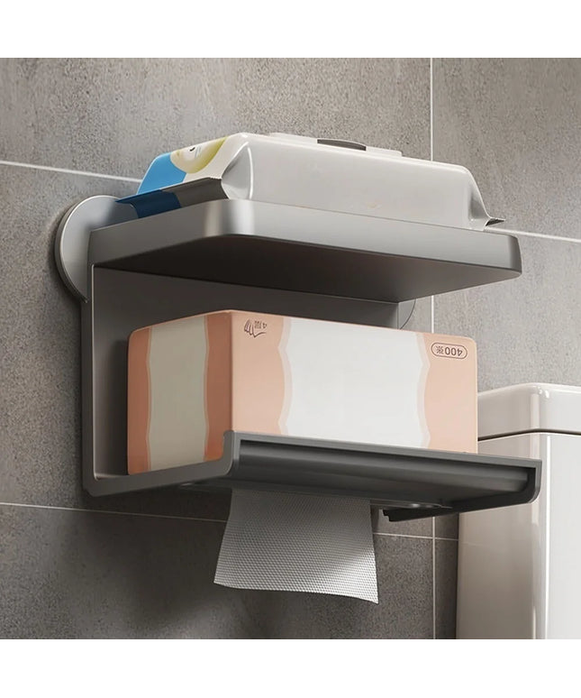 1pc Toilet gun gray paper towel rack bathroom paper towel box project storage rack hole free wall mounted Hotel paper roll rack