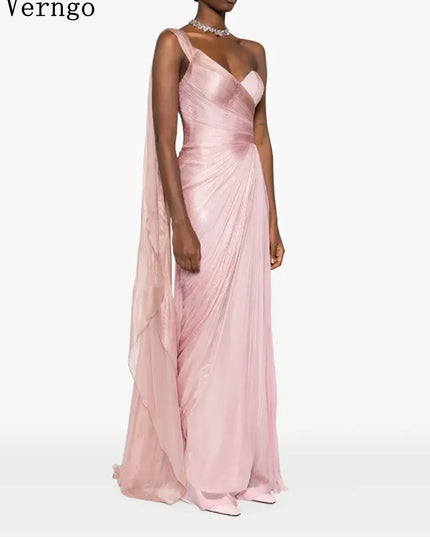 Verngo Pink Elegant Shiny Prom Gowns Sweetheart Mermaid Formal Occasion Dresses Women Modern Prom Party Dress Customized