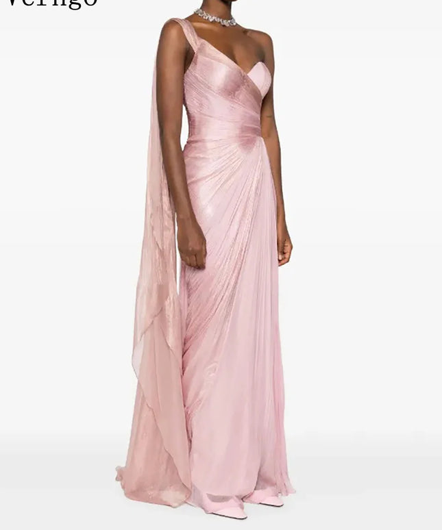 Verngo Pink Elegant Shiny Prom Gowns Sweetheart Mermaid Formal Occasion Dresses Women Modern Prom Party Dress Customized