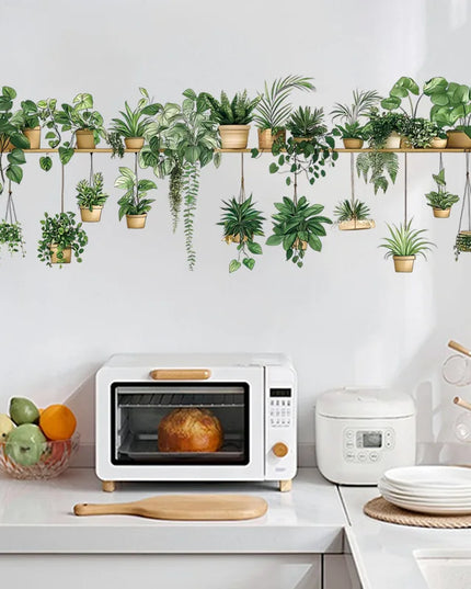 Multiple Flower Shelf Potted Furniture Wall Stickers Home Decor Accessories Living Room Bedroom Decoration Kids Room Wall Decals