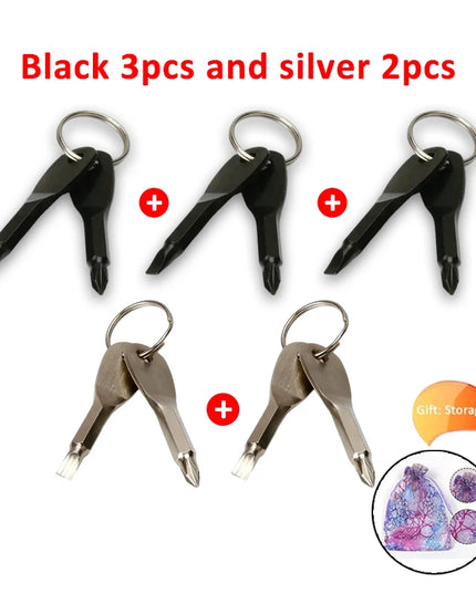 Emergency Key Screwdriver Outdoor Multifunctional Edc Tool Safety Protection Self Defense Prick Cone Combined Tool Set