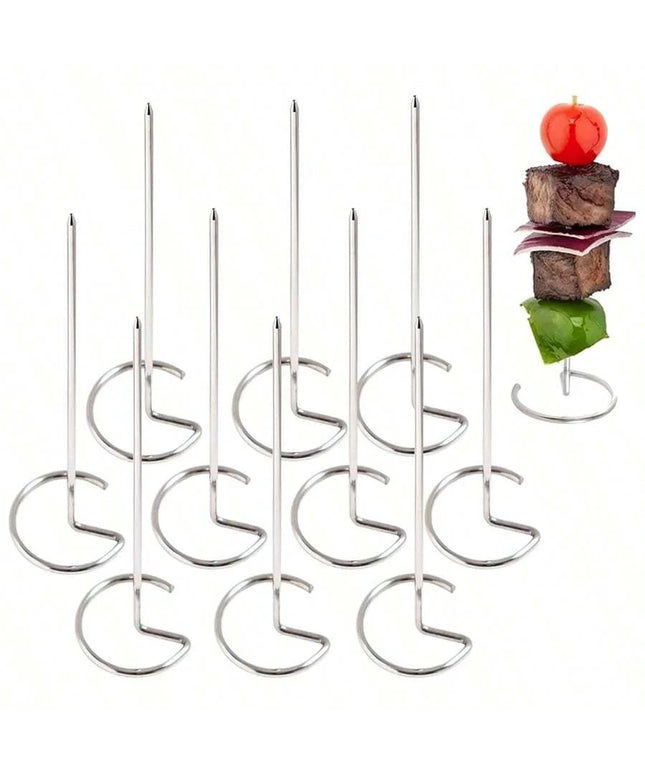10/20/30pcs Kabob Skewers Stainless Steel Sticks For Grilling Reusable Kebab Tool Barbecue Stainless Steel BBQ Stick Chicken