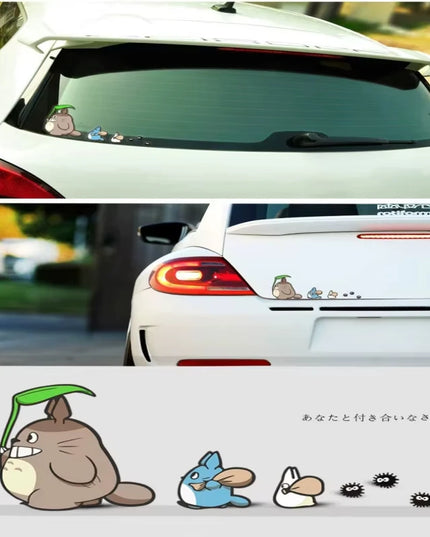 Totoro car stickers Scratches cover cover battery motorcycle helmet Calf electric car decorative stickers