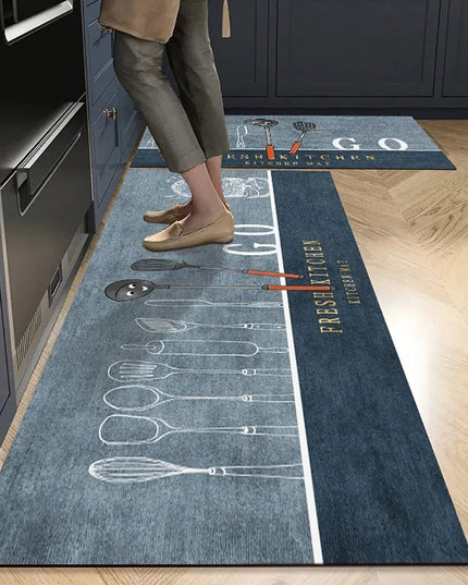 Non-slip Kitchen Mat Long Rugs Crystal Velvet Carpet for Living Room Absorbent Foot Mats Bedroom Doormat Alfombra Small Rugs