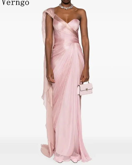 Verngo Pink Elegant Shiny Prom Gowns Sweetheart Mermaid Formal Occasion Dresses Women Modern Prom Party Dress Customized