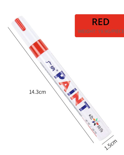 1Pc Car Oily Painting Pen Waterproof Permanent Graffiti Touch Up Tyre Marker Auto Rubber Tire Tread Mark Pen for Bike Cars Metal