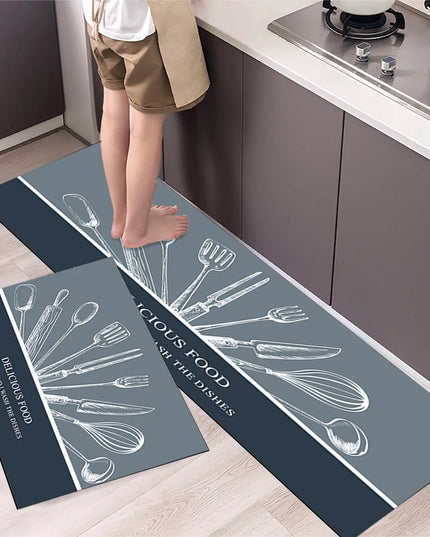 Non-slip Kitchen Mat Long Rugs Crystal Velvet Carpet for Living Room Absorbent Foot Mats Bedroom Doormat Alfombra Small Rugs