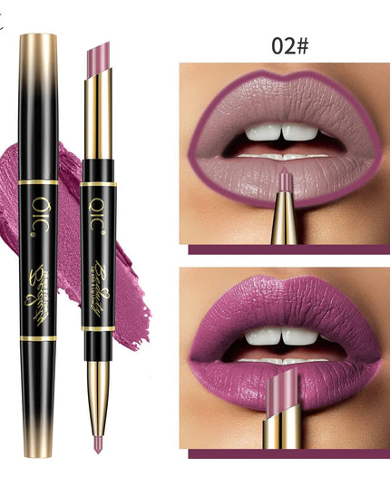 2 IN 1 Lip Liner Waterproof Nude Matte Lipstick Pencil Sexy Red Long Lasting Double Ended Lipliner Makeup Cosmetics For Women
