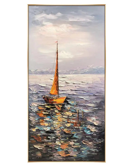 Beach Art Australia Large Boats Ocean Art Coastal Art Beach Oil Painting Hand Painted Ocean Thick Texture Modern Home Wall Art