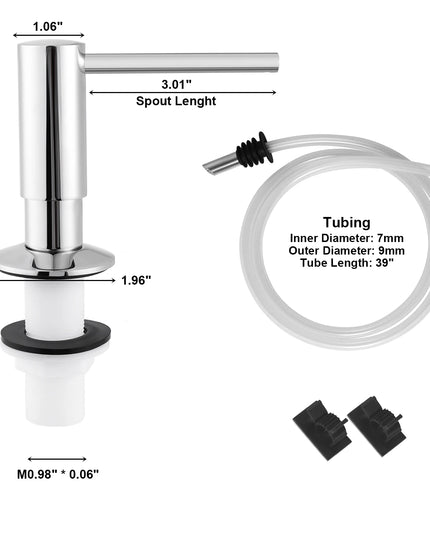 Samodra Brass Soap Dispenser Extension Tube Kit For Kitchen Accessories Bathroom Metal Built In Liquid Soap Detergent Dispensers