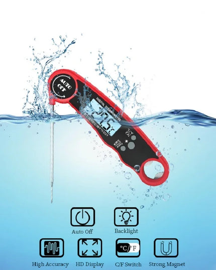 Digital Kitchen Food Digital Thermometer For Meat Water Milk Cooking Grilling Outdoor BBQ Waterproof Instant Read