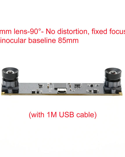 GXIVISION 3D Camera Module 4MP, 30fps Dual Lens  USB Webcam 1080P Synchronous Same Frame,VR Depth Face Detection,3840X1080