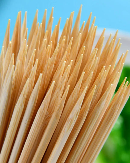 50Pcs 40cm Bamboo Wooden BBQ Skewers Food Bamboo Meat Tool Kitchen Barbecue Party Disposable Long Sticks Catering Grill Camping