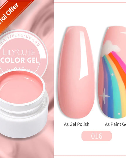 LILYCUTE 15ML Quick Extension Gel Nail Polish Nude Milk White Color Finger Prolong Acrylic Crystal Construction Hard Gel Varnish