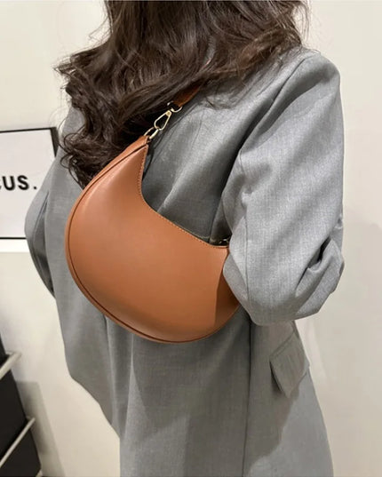 New Fashionable High-end Moon-shaped Baseball Bag Showing Luxury Women's Single Shoulder Bag Elegant lady Handbags bolso mujer