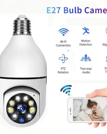 2.4G E27 Bulb Wifi Camera For Home Security Video Surveillance Camera 360° Wireless HD Night Version Cam Baby Monitor Smart Home
