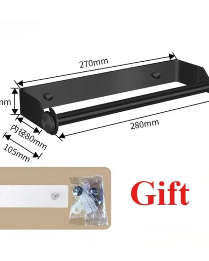 Stainless Steel Paper Towel Holder for Kitchen Wall Mounted Durable Bathroom Tissue Holder Wipe Storage Rack Toilet Accessories