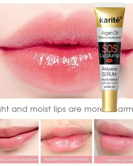 Moroccan Argan Oil Lip Plumping Essence - Moisturizing and Nourishing Lip Balm, Suitable for All Skin Types, Natural Makeup