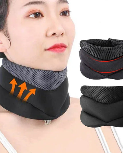 Neck Support Cervical Brace Adjustable Cervical Collar Soft Durable Foam for Relieve Cervical Pain Airplane Travel Nap Health
