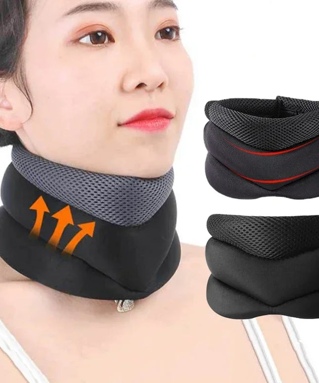 Neck Support Cervical Brace Adjustable Cervical Collar Soft Durable Foam for Relieve Cervical Pain Airplane Travel Nap Health