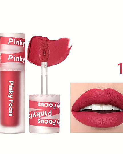 Matte Lip Gloss - Smudge-resistant, non-stick cup waterproof and sweatproof, long-lasting matte silky velvet lip gloss