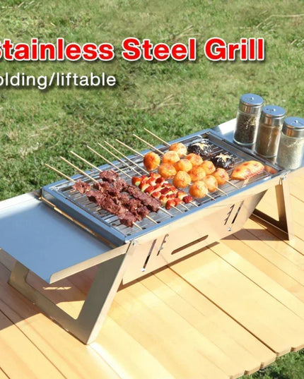Stainless Steel Barbecue Stove Outdoor Charcoal Folding Barbecue Rack Household Small  Folding Carbon Barbecue Skewer Stove  bbq