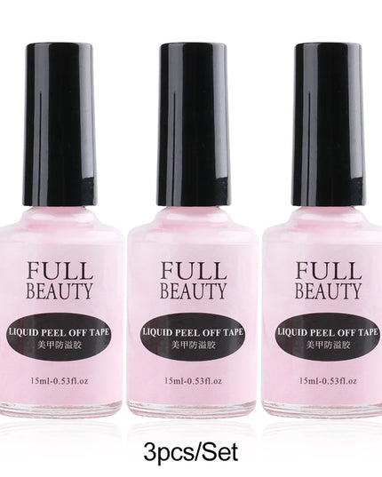 15ml Peel Off Latex Antifreezing Nail Liquid Anti-overflow Glue Nail Edge Protection Fast Dry Nail Skin Care Tool With Tweezer