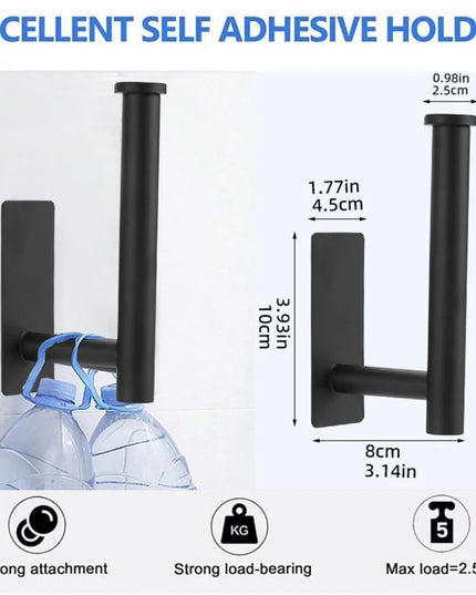 1pc Stainless SteelPaper Towel Holder for Kitchen, Adhesive Under Cabinet Paper Towel Roll Rack for Bathroom Towel