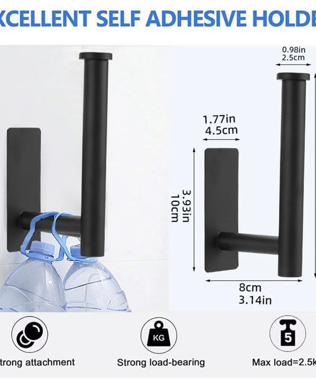 1pc Stainless SteelPaper Towel Holder for Kitchen, Adhesive Under Cabinet Paper Towel Roll Rack for Bathroom Towel