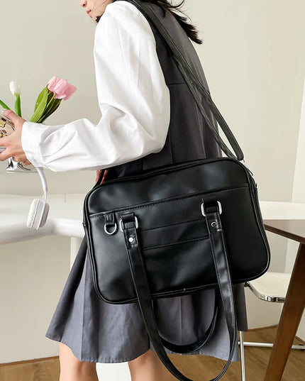 Japanese Style JK Bag Women High School Student Uniform Bag PU Leather Shoulder Bag Women Simple Handbags Crossbody Bags Itabag