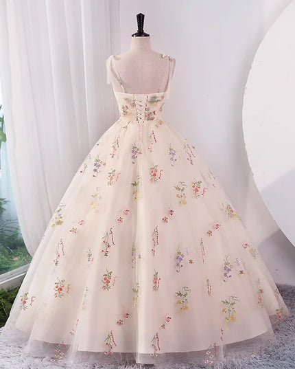 Luxury Floral Embroidery Long Prom Evening Wedding Shooting Dresses Women 2025 Summer Party Formal Occasions Reception Dress