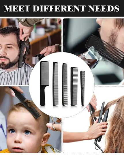 5 Pieces Barber Hairdressing Anti-static and heat-resistant hairdressing Tool comb Portable Styling for Men Wo men Accessories
