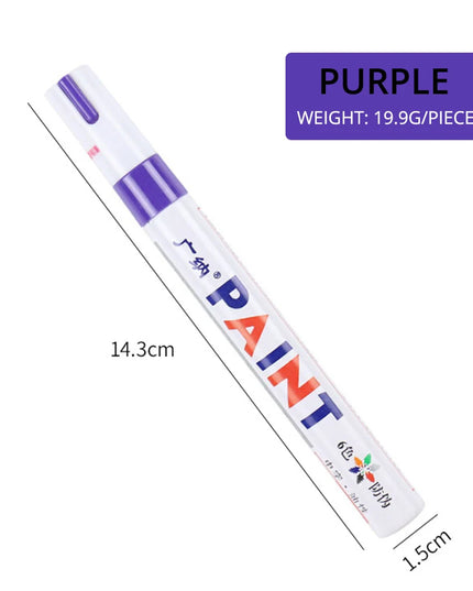 1pcs White Waterproof Cars Wheel Tire Oily Mark Pen Auto Rubber Tyre Paint Pen Cd Metal Permanent Paint Marker Graffiti Touch Up