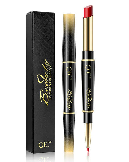 2 IN 1 Lip Liner Waterproof Nude Matte Lipstick Pencil Sexy Red Long Lasting Double Ended Lipliner Makeup Cosmetics For Women