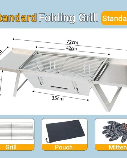 Stainless Steel Barbecue Stove Outdoor Charcoal Folding Barbecue Rack Household Small  Folding Carbon Barbecue Skewer Stove  bbq