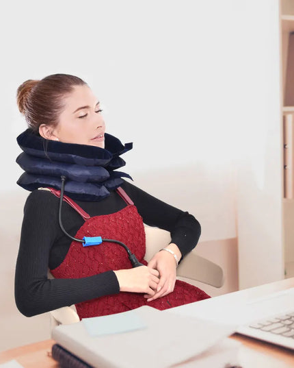 Neck Stretcher Inflatable Air Neck Traction Apparatus Device Soft Neck Cervical Collar Pillow Health Care Cervical Support Pillo