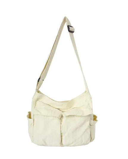 Women's School Messenger Bags For Women Shoulder Ladies Designer Handbag Solid Large Capacity Casual Canvas Shoulder Female Bags