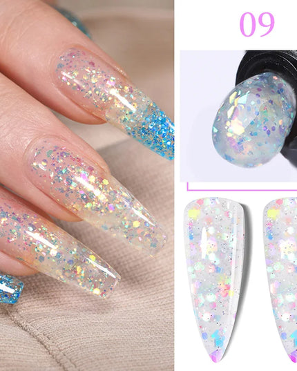 LILYCUTE 15ML Quick Extension Gel Nail Polish Nude Milk White Color Finger Prolong Acrylic Crystal Construction Hard Gel Varnish