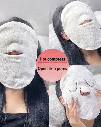 Skin Care Mask Cotton Hot Compress Towel Wet Compress Steamed Face Towel Opens Skin Pore Clean Compress Beauty Facial Care Tools