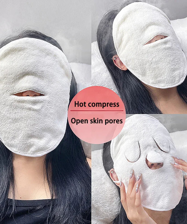 Skin Care Mask Cotton Hot Compress Towel Wet Compress Steamed Face Towel Opens Skin Pore Clean Compress Beauty Facial Care Tools